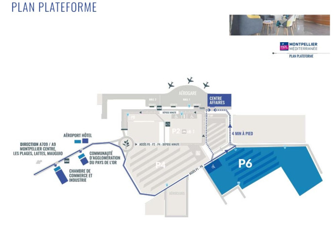 plan plateforme aeroport montpellier